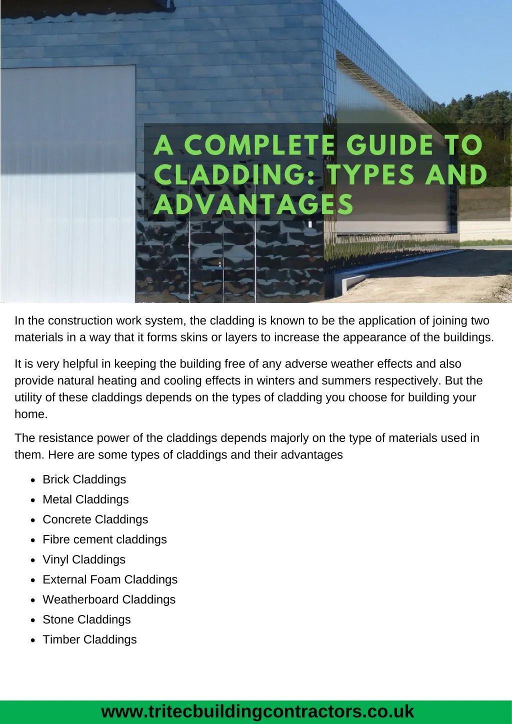 a complete guide to cladding types and advantages