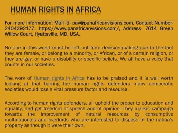Human rights in Africa