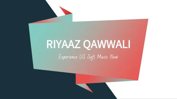 Gala Entertainment with Riyaaz Qawwali Group