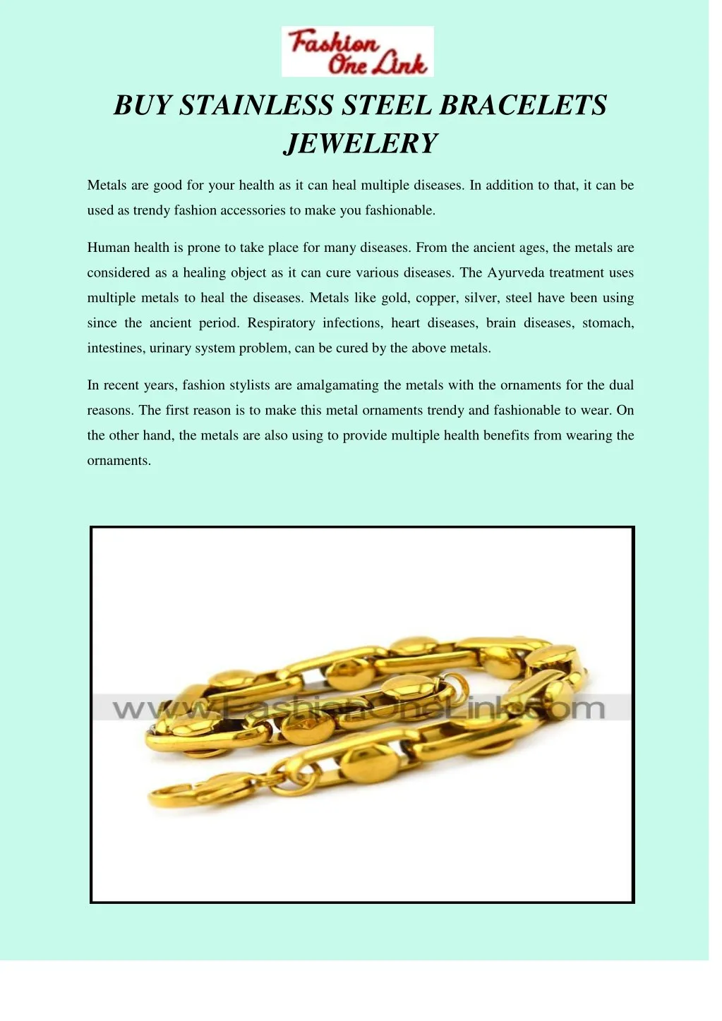 buy stainless steel bracelets jewelery