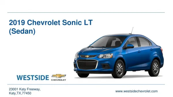 All New 2019 Chevrolet Sonic LT Sedan Perfect for Family