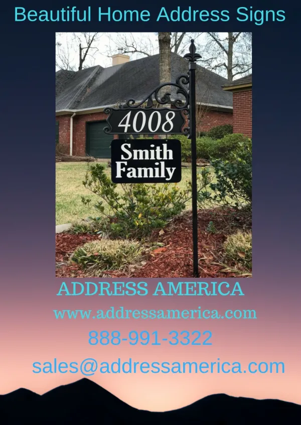 Beautiful Home Address Signs | Address America
