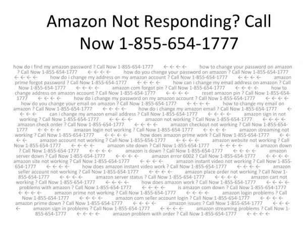 Not Received Amazon Order? Call Now 1-855-654-1777
