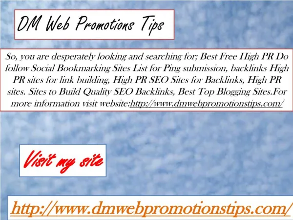 dm web promotions tips
