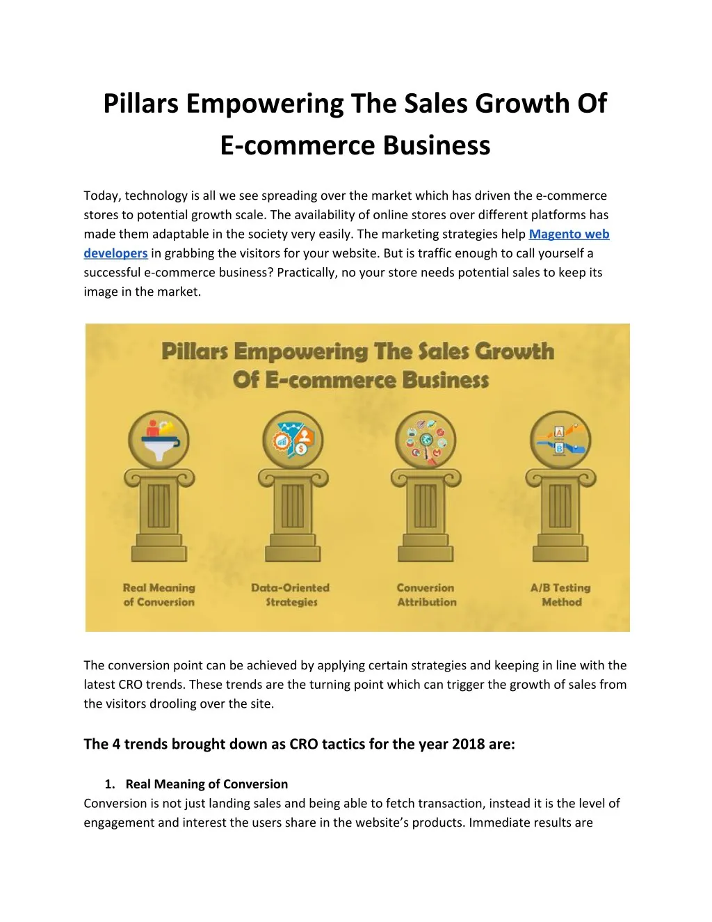 pillars empowering the sales growth of e commerce