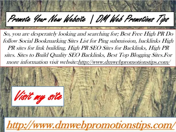 promote your new website dm web promotions tips