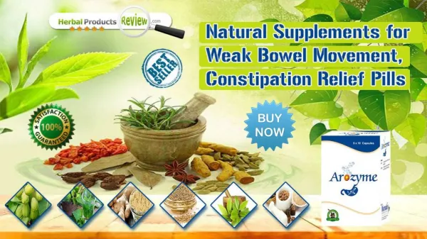 Natural Supplements for Weak Bowel Movement, Constipation Relief Pills