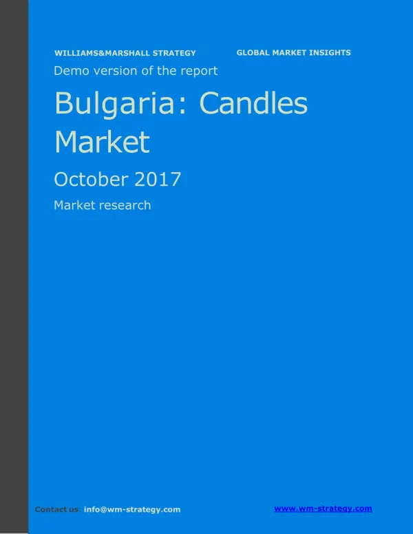 WMStrategy Demo Bulgaria Candles Market October 2017