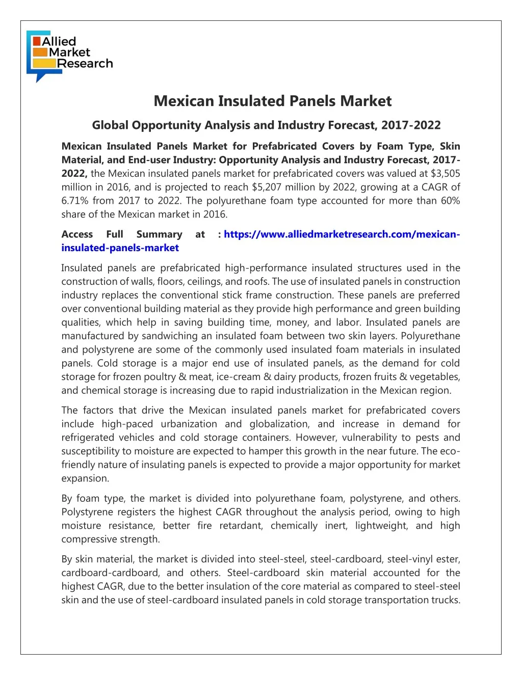 mexican insulated panels market