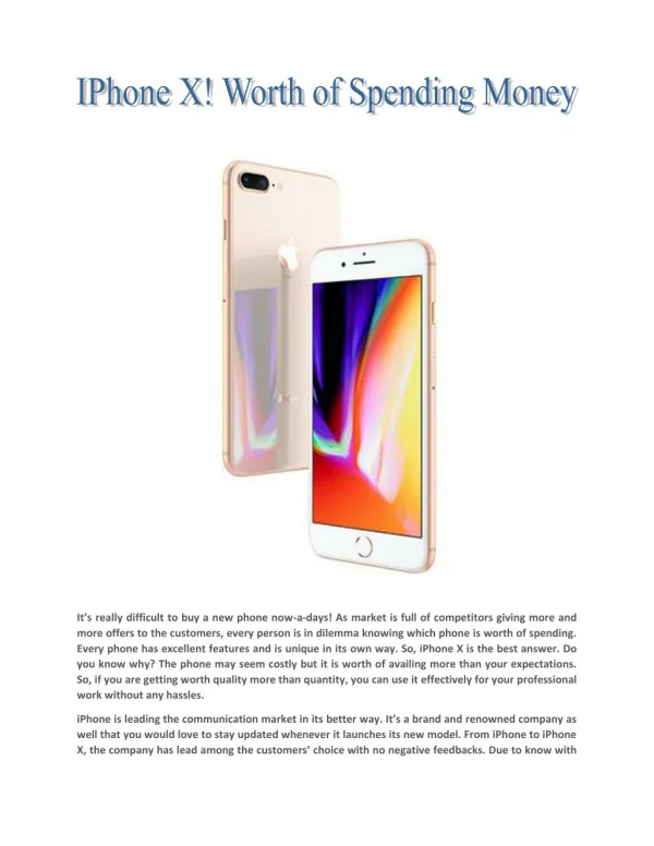 IPhone X! Worth of Spending Money
