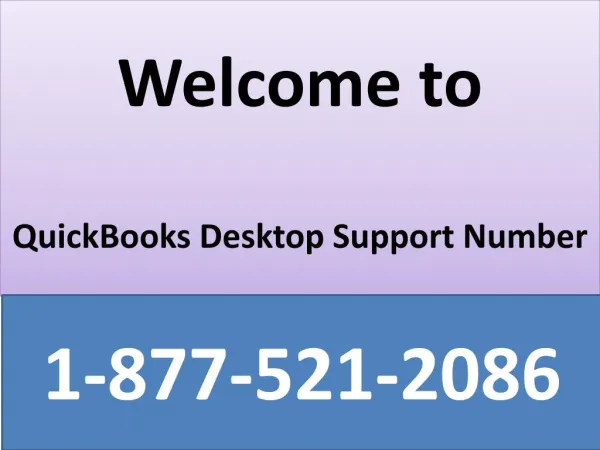 Toll Free ==> (1-877-521-2086) QuickBooks Desktop Support