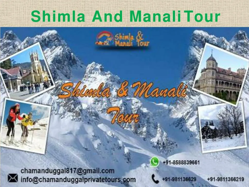 shimla and manali tour
