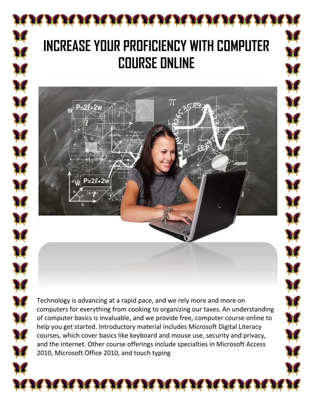 increase your proficiency with computer course