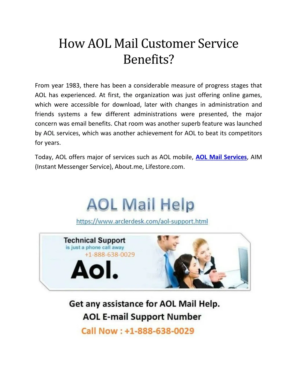 how aol mail customer service benefits