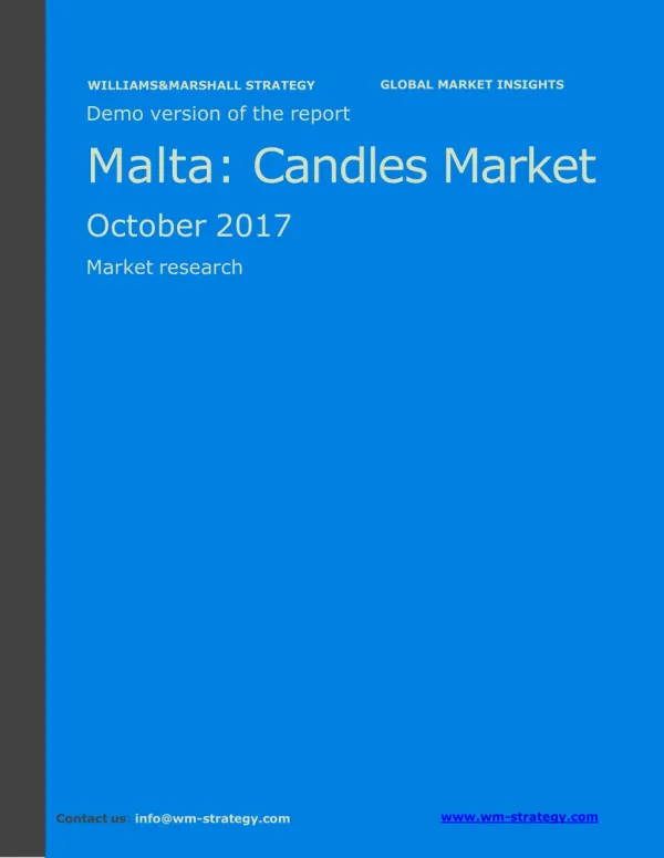 WMStrategy Demo Malta Candles Market October 2017