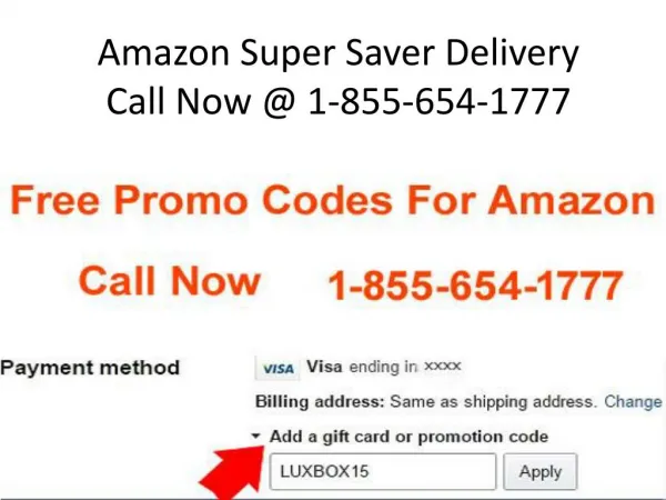 Amazon Free Shipping Promo Call Now 1-855-654-1777
