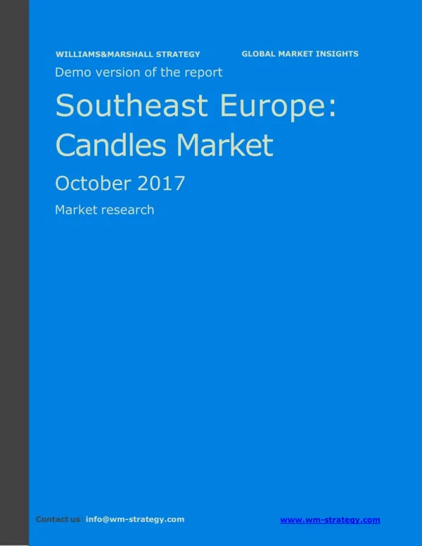 WMStrategy Demo Southeast Europe Candles Market October 2017