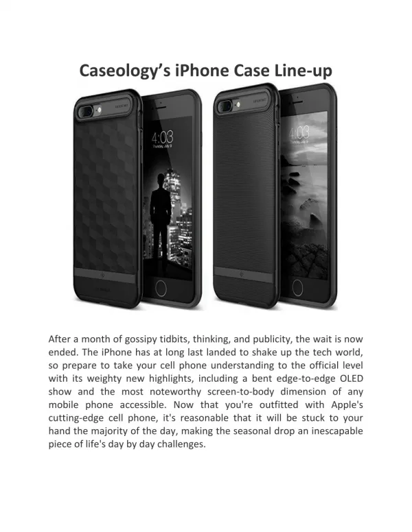 Caseology’s iPhone Case Line-up