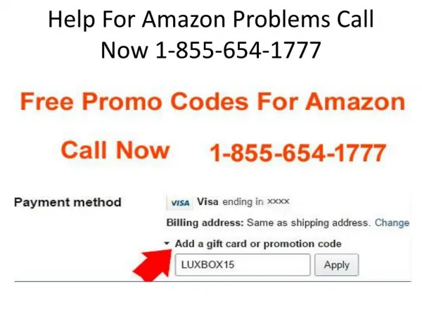 Amazon Not Responding? Call Now 1-855-654-1777