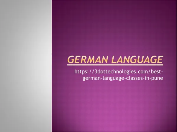 Best German Language Classes in Pune | German Language Courses in Pune | 3DOT