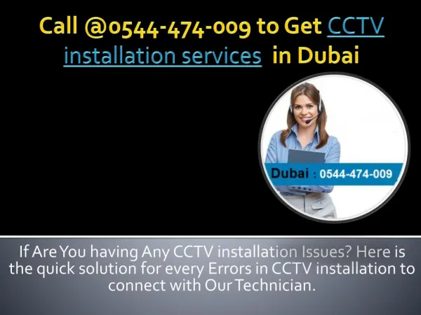 Fastest CCTV installation services in Dubai