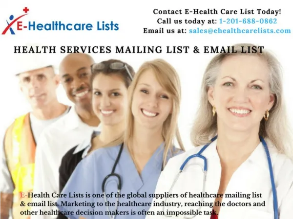 Health Services mailing list | Health Services Email list