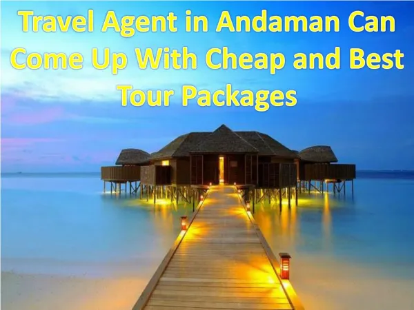 Travel Agent in Andaman Can Come Up With Cheap and Best Tour Packages