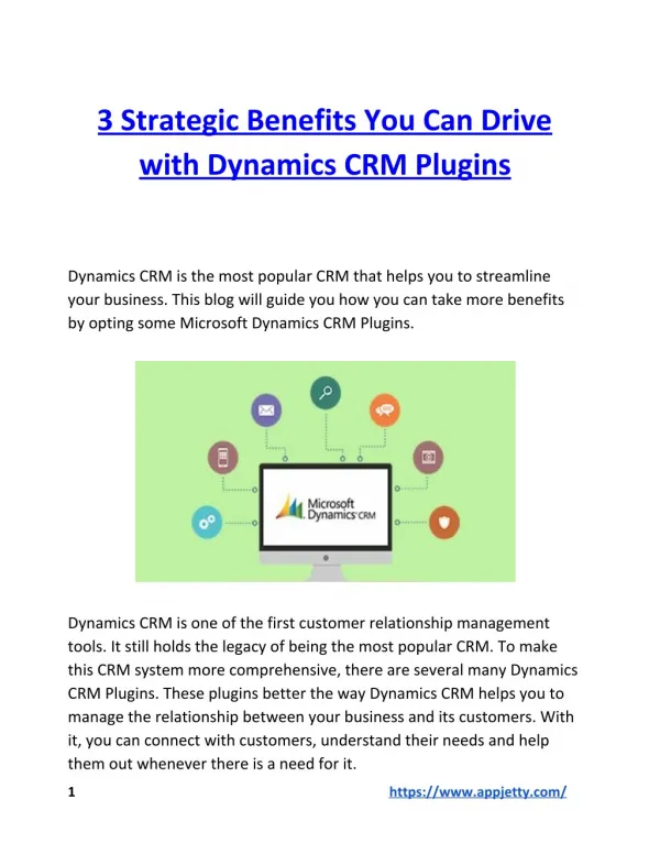 3 Strategic Benefits You Can Drive with Dynamics CRM Plugins
