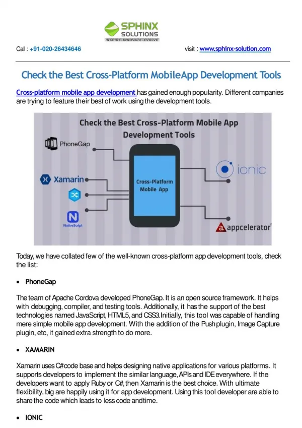 Check the Best Cross-Platform Mobile App Development Tools