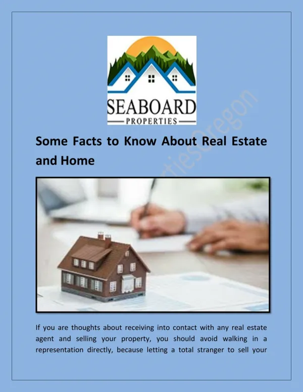 Facts You should Know About Real Estate
