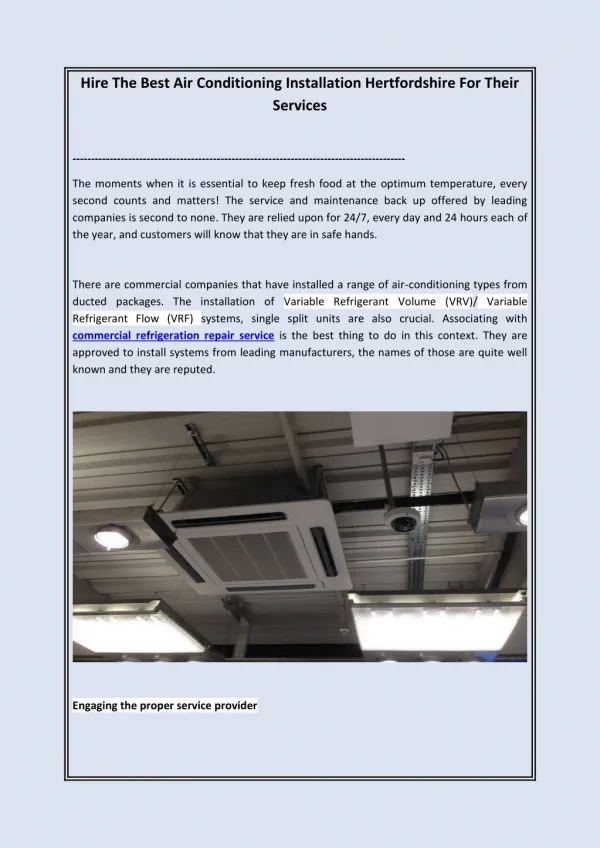 Hire The Best Air Conditioning Installation Hertfordshire For Their Services