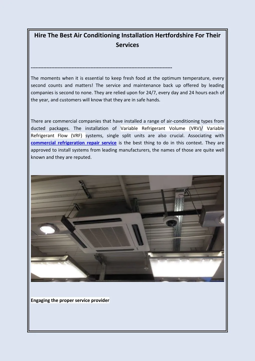 hire the best air conditioning installation