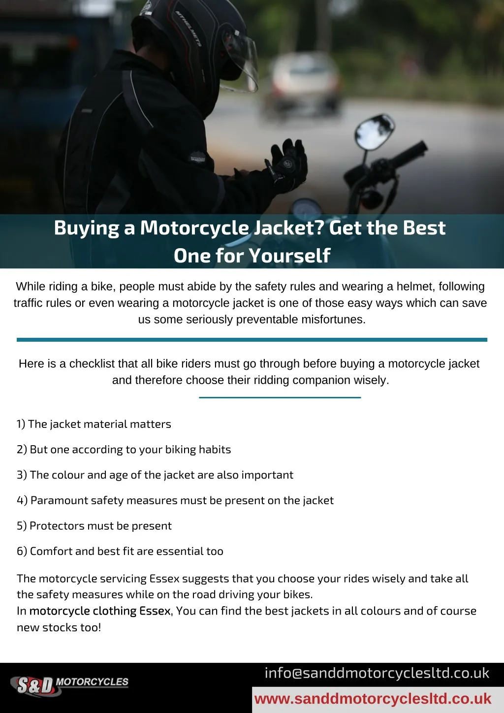 buying a motorcycle jacket get the best