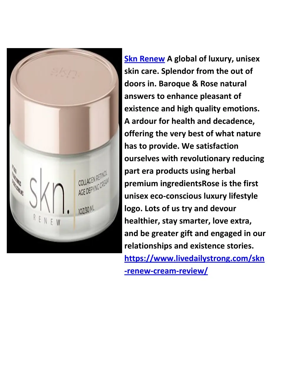 skn renew a global of luxury unisex skin care