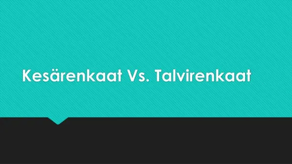 kes renkaat vs talvirenkaat