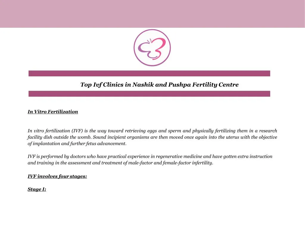 top ivf clinics in nashik and pushpa fertility