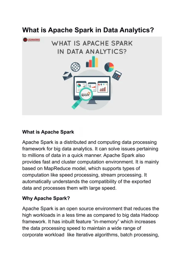 What is Apache Spark in Data Analytics?