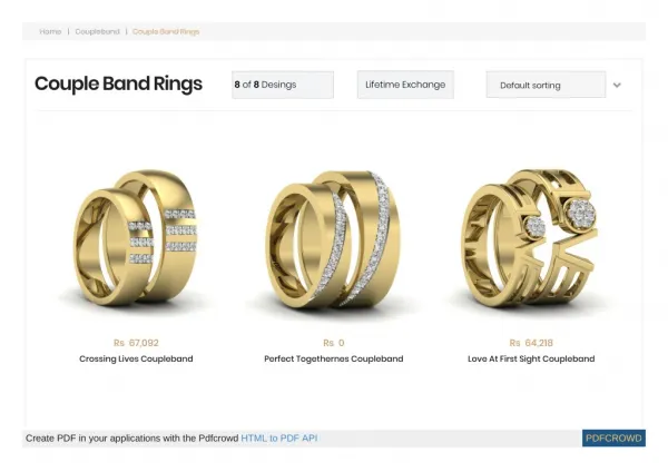 Couple Band Rings Online India