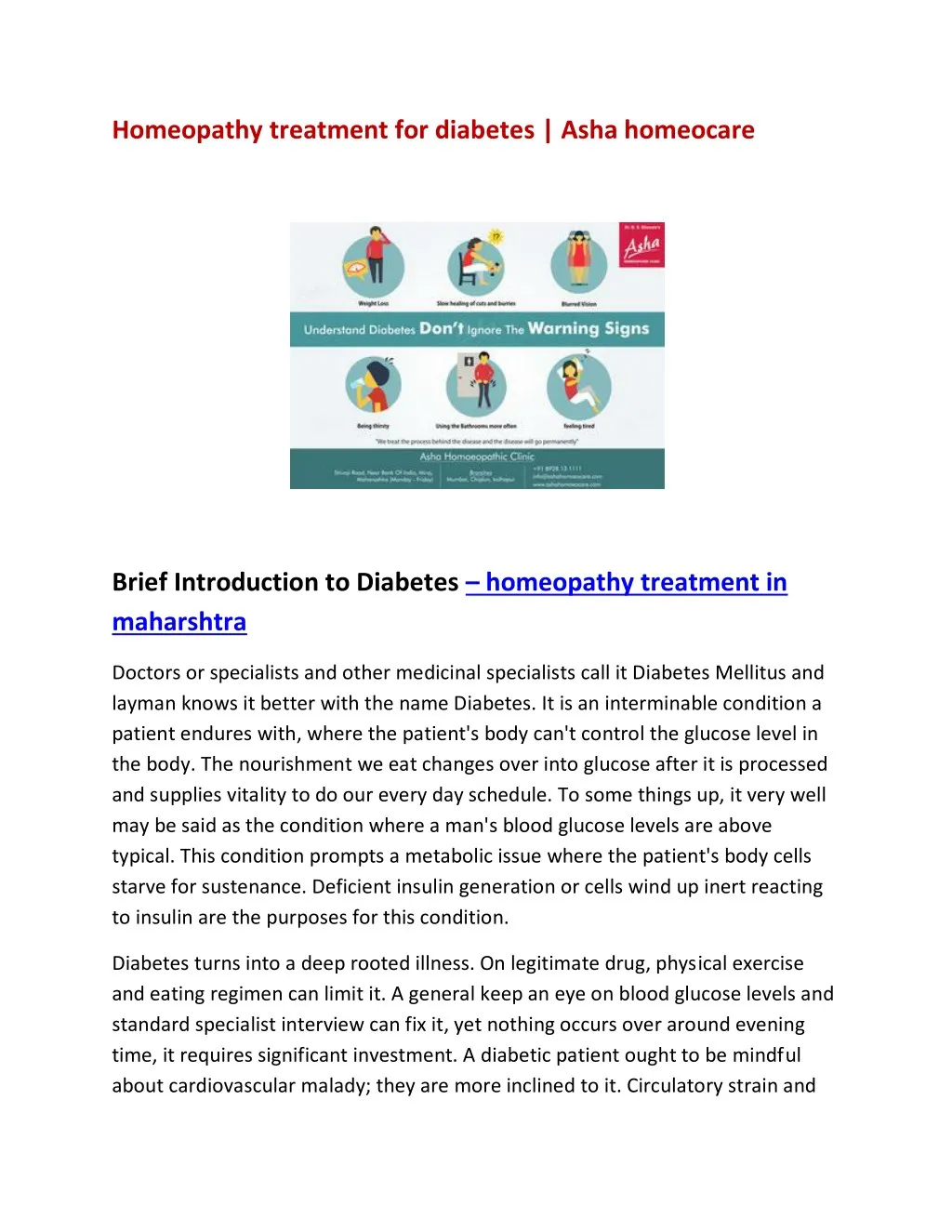 homeopathy treatment for diabetes asha homeocare