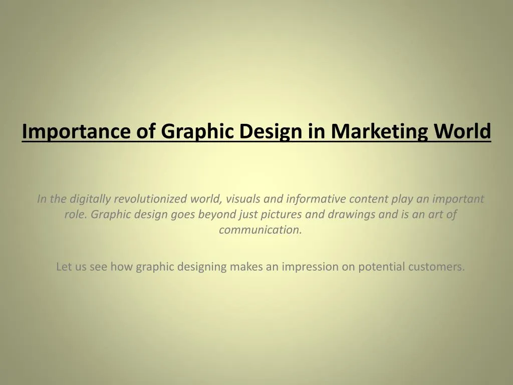 importance of graphic design in marketing world