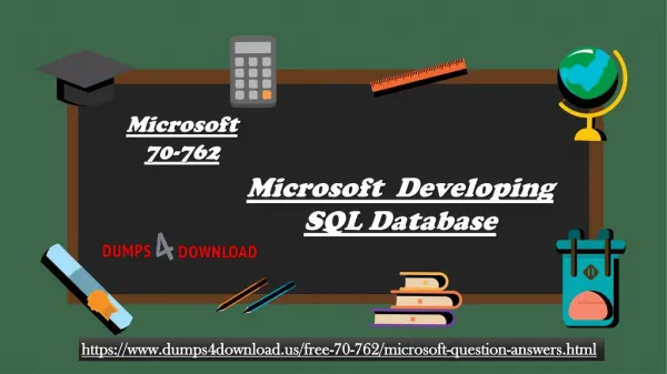 Get Online Microsoft 70-762 Exam Dumps | Dumps4download