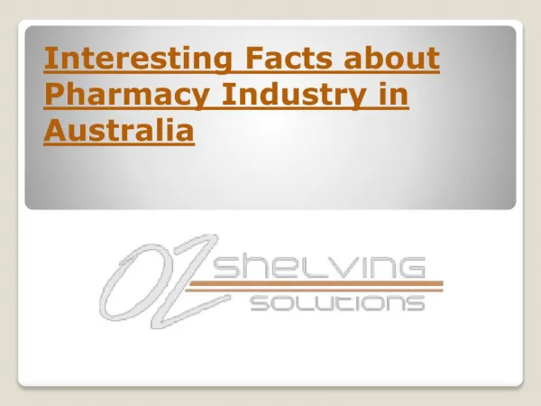 Interesting Facts about Pharmacy Industry in Australia