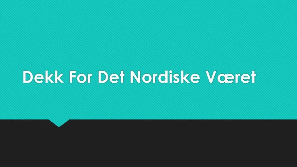 dekk for det nordiske v ret