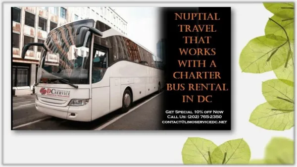 Nuptial Travel That Works With a Charter Bus Rental in DC