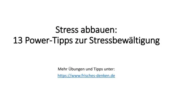 Stress abbauen