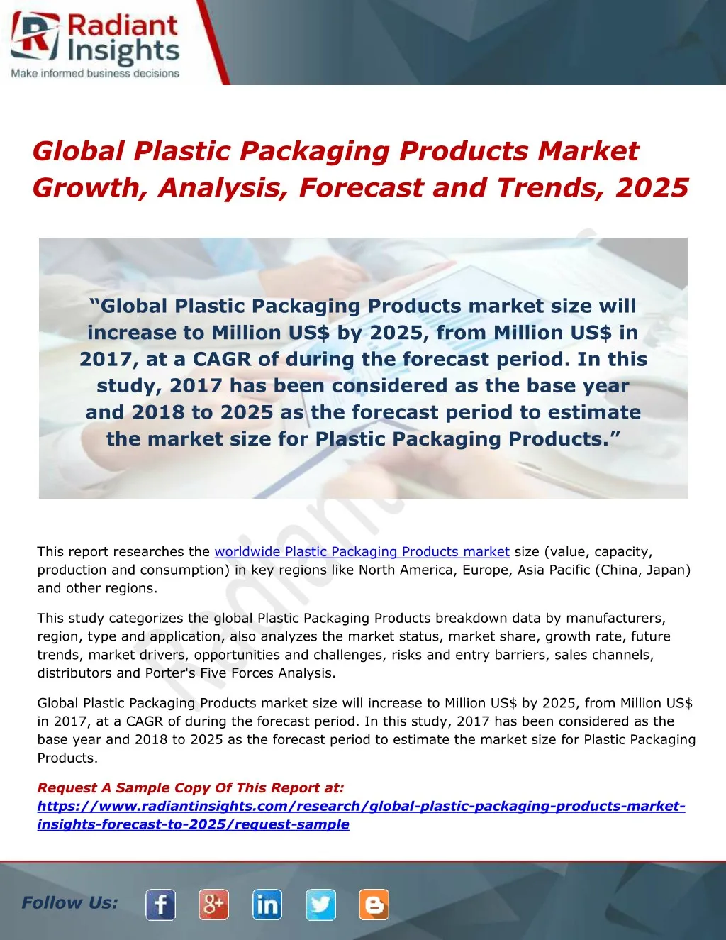 global plastic packaging products market growth