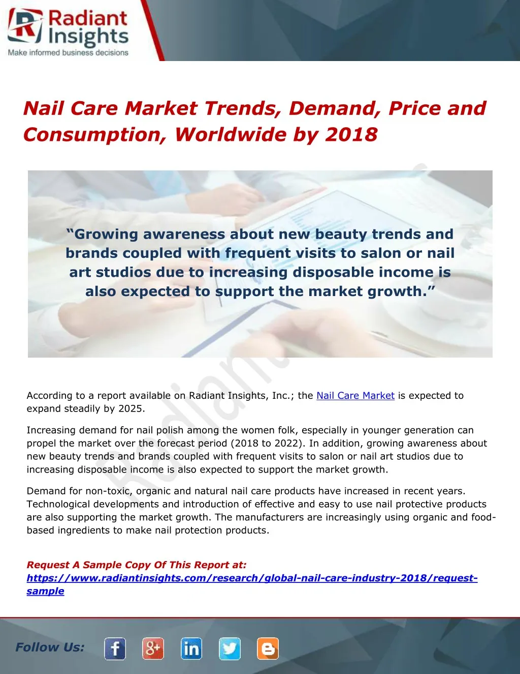 nail care market trends demand price
