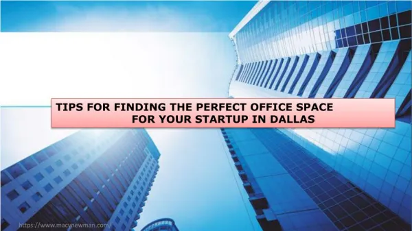 Tips for finding the perfect office space