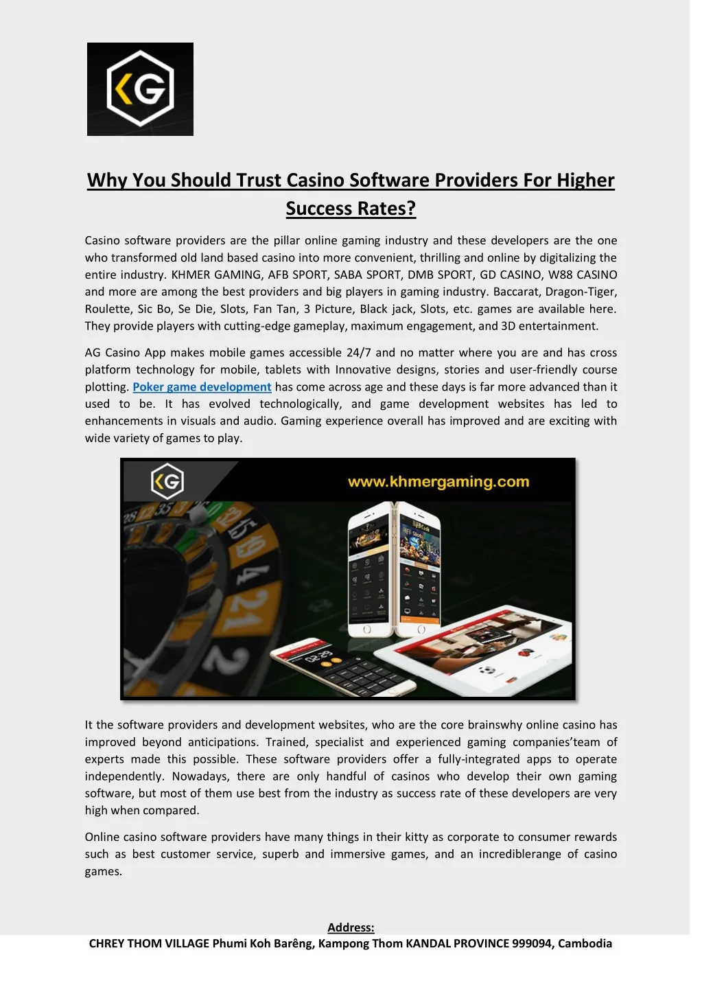 why you should trust casino software providers