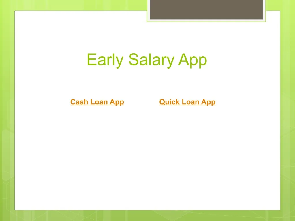 early salary app